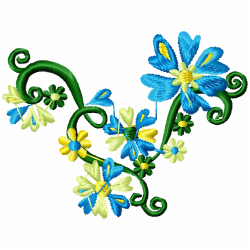 Flowers Embroidery Design 7
